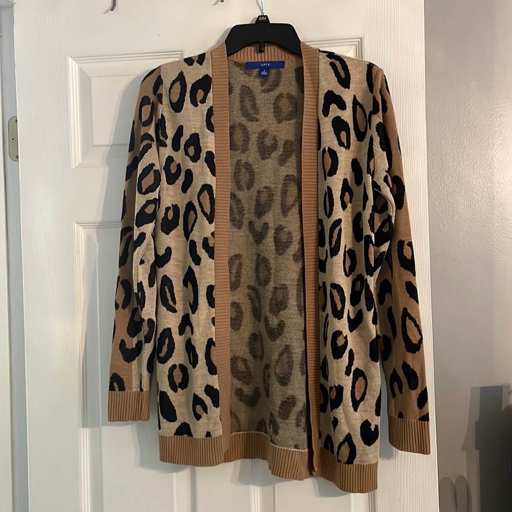 Animal print cardigan